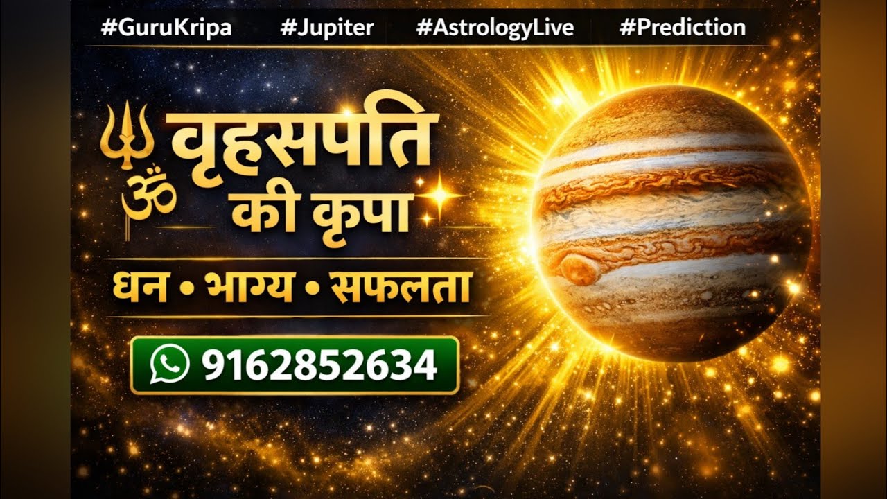 वृहस्पति की कृपा ✨ धन, भाग्य और सफलता का महासंकेत | Astrology Prediction 🔱 