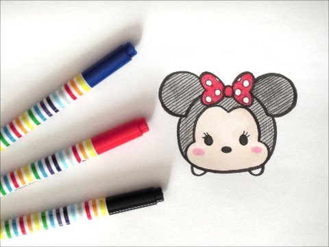 ツムツムミニーマウスの描き方 ディズニーイラスト How To Draw Minnie Mouse 그림 Youtube