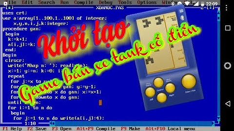 Lập trình game bắn xe tank cổ điển bằng pascal. Phần 1: khởi tạo | Soái Ca IT