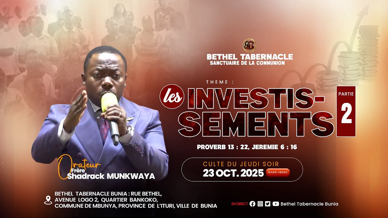 LES INVESTISSEMENTS Partie2, DU JEUDI 23 OCTOBRE 2025