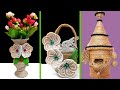 DIY 3 Easter craft made From waste plastic bottle & jute rope | Low budget Easter/Spring décor idea