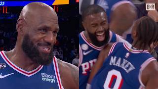 76ers Big 4 Debut 🔥 LeBron, Embiid, Brown, Maxey Highlights vs. Knicks