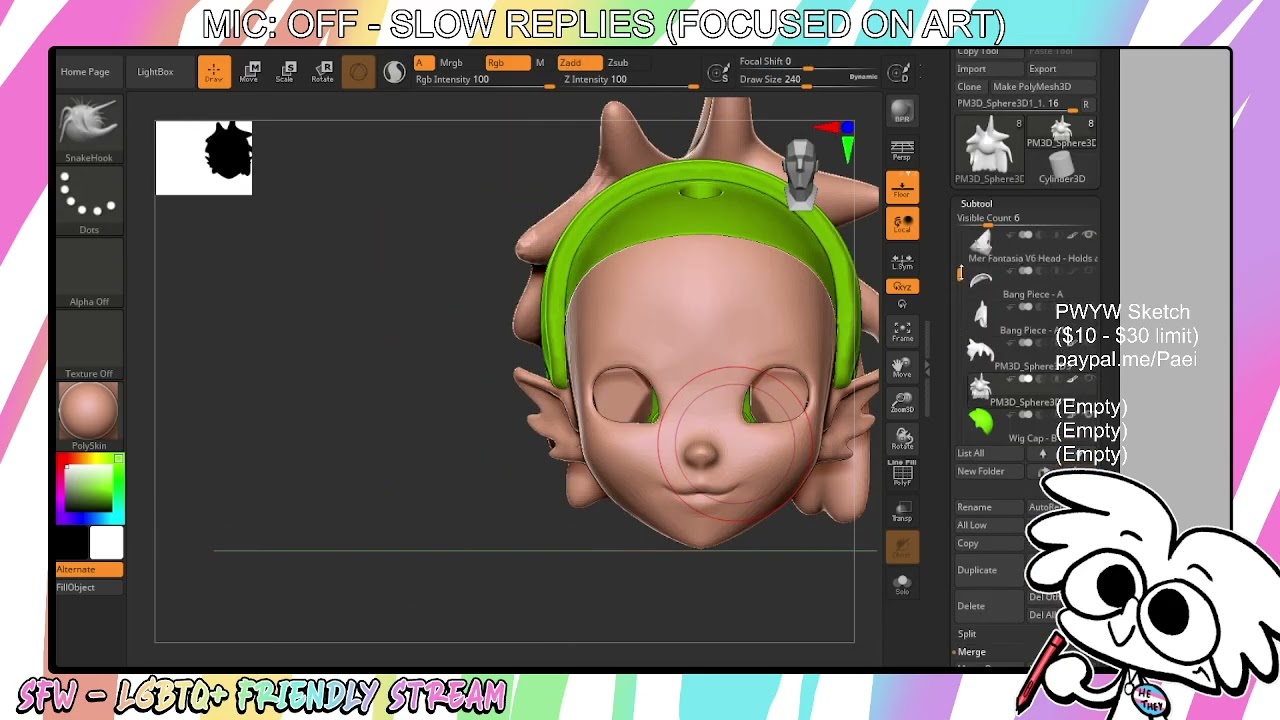 How to make a 3D printable wig for a Fantasia BJD