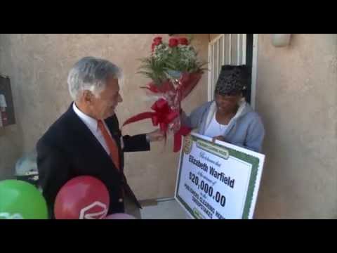 big check dimensions Publishers Clearing House Winners: Elizabeth Warfield From Adelanto, CA Wins $20,000