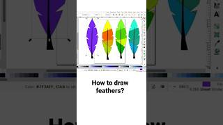 Inkscape tutorial || How to draw feathers 2023