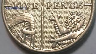 5 Five Pence 2012 - Elizabeth II 4th portrait; Royal Shield, magnetic - United Kingdom
