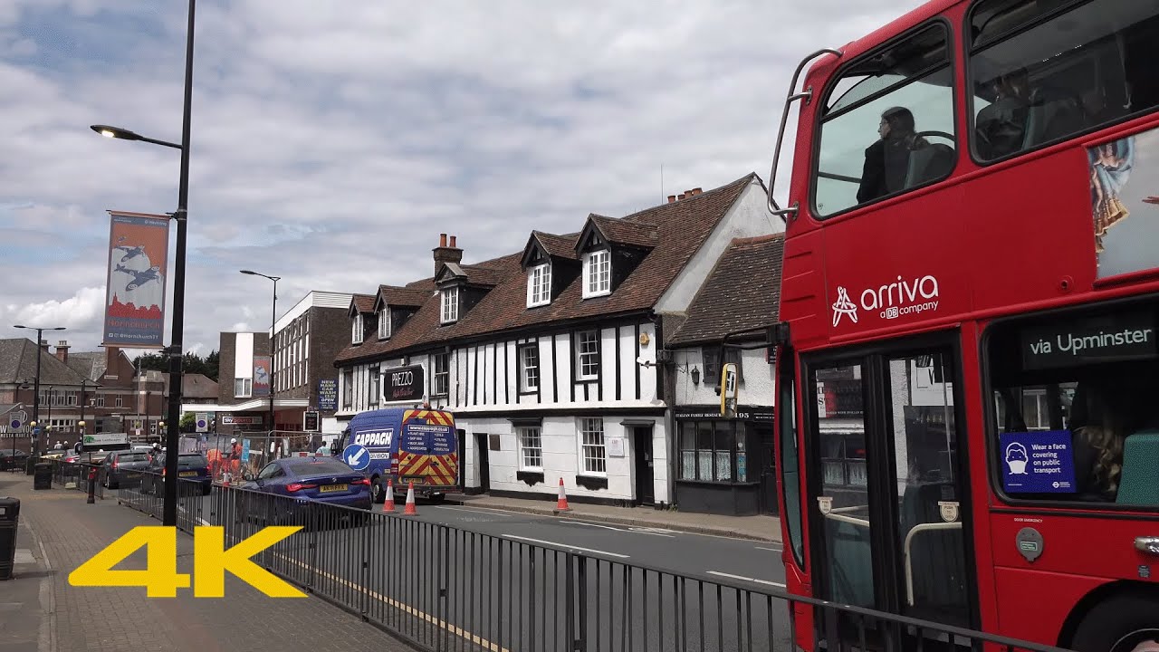 Hornchurch Walk: Town Centre【4K】