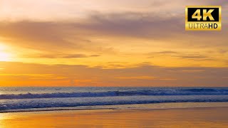 Relaxing Ocean Sounds in 4K: Beach Waves for Sleep and Relaxation | Pink Noise ASMR.