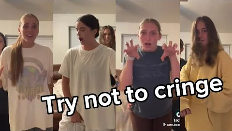 Try not to cringe girls @ care.bearrrrrr (Tik Tok videos compilation)