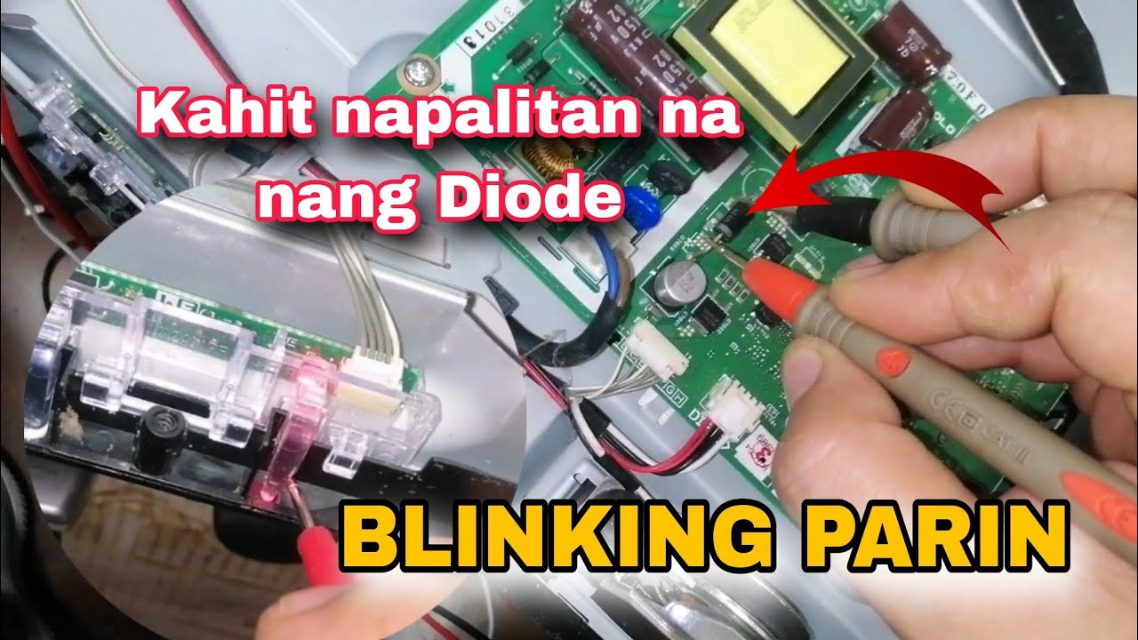 BLINKING PARIN KAHIT NAPALITAN NA NANG BAGONG SCHOTCHY DIODE! SHARP LC-24LE175M..
