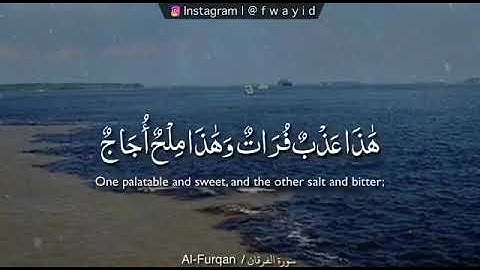 سورة الفرقان .. (وهو الذي مرج البحرين )