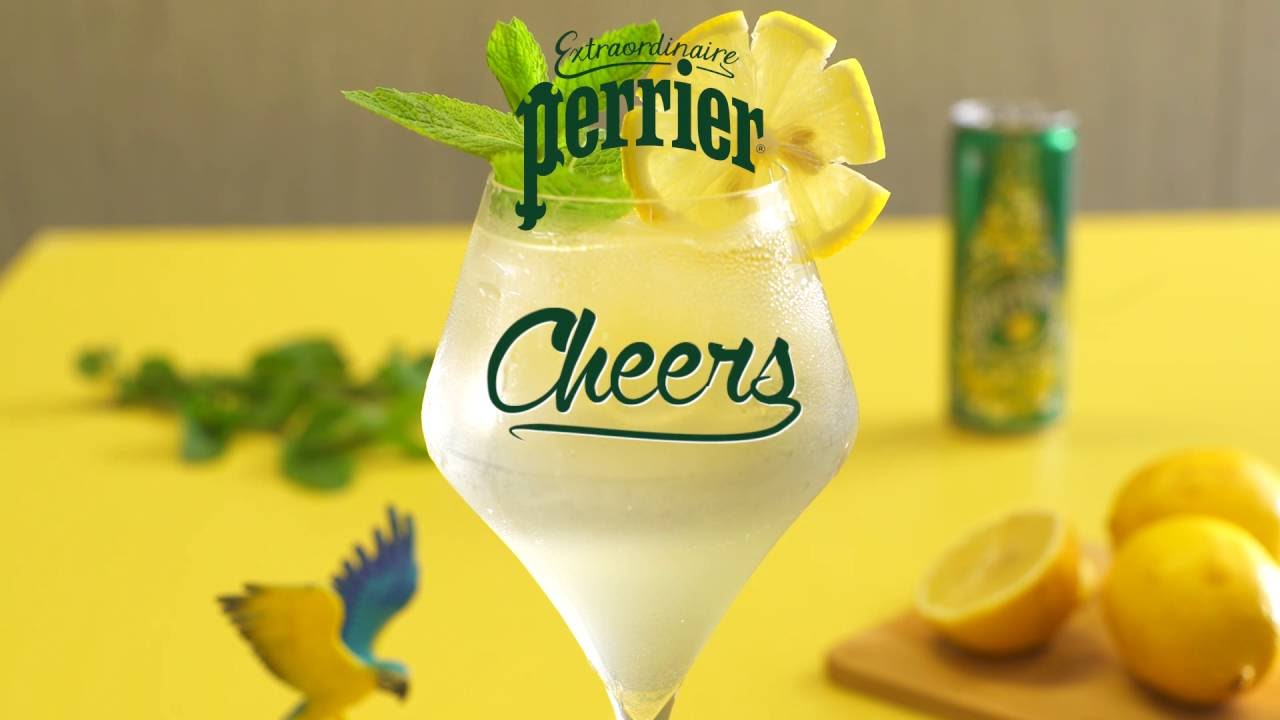PERRIER Aromatisé - Recette de Cocktail - PERRIER Citron Fizz - YouTube