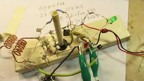 Dipmeter or radio test oscillator working from 20 MC - 110 MC schematic & demo & first test