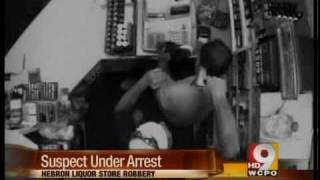 Liquor store robbery suspect under arrest