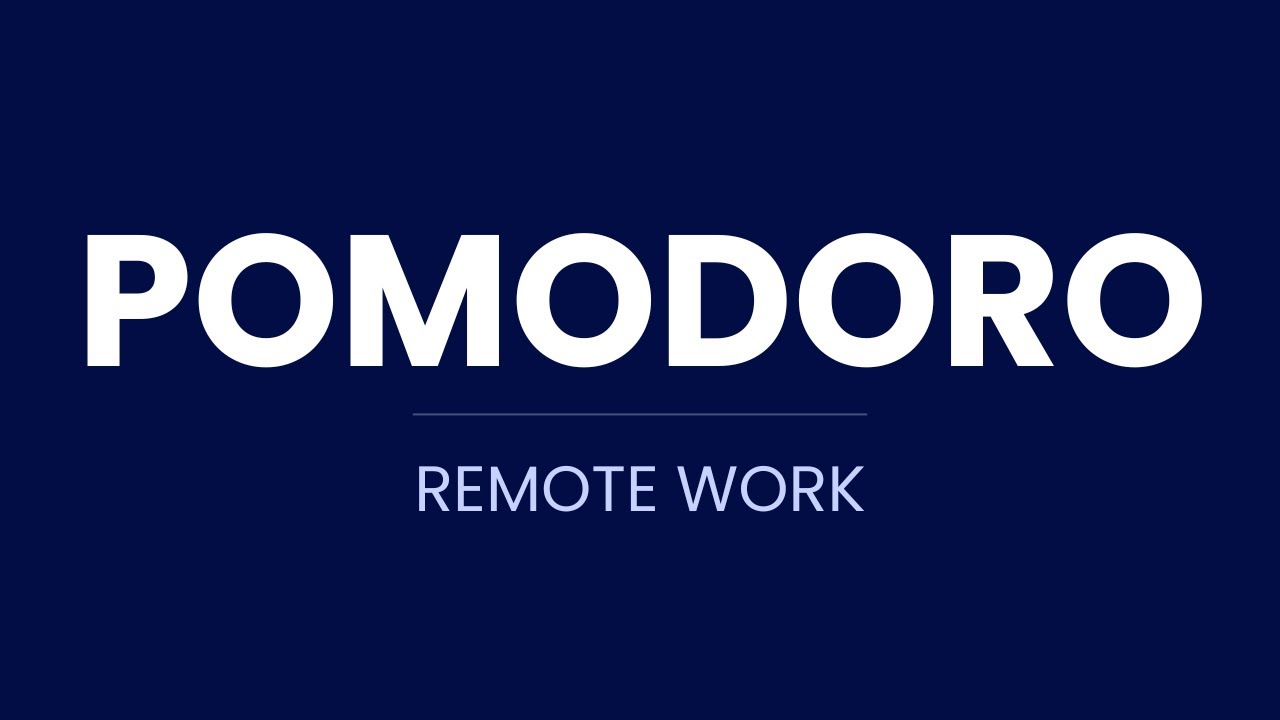 Pomodoro Timer for Remote Work – Long Sessions