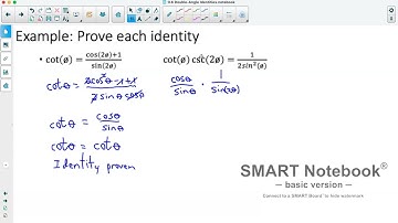 Precalculus 12: 9.6 Double Angle Identities