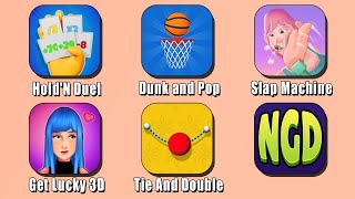 Hold'N Duel, Dunk and Pop, Slap Machine, Get Lucky 3D, Tie And Double | New Games Daily screenshot 5