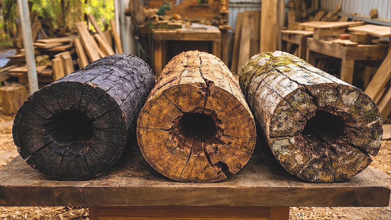 Nobody Wanted These So-Called “Massive Logs”… Until a Young Woodworker Saw Their True Value