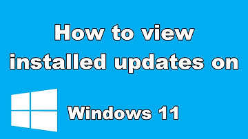 How to view installed updates on windows 11