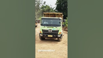 dumptruk hino 500 modifikasi membawa lumpur hasil normalisasi sungai #shorts #excavator