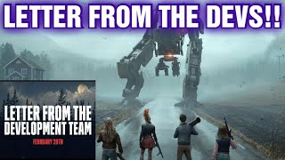 GENERATION ZERO FEBRUARYS LETTER FROM THE DEVS !!