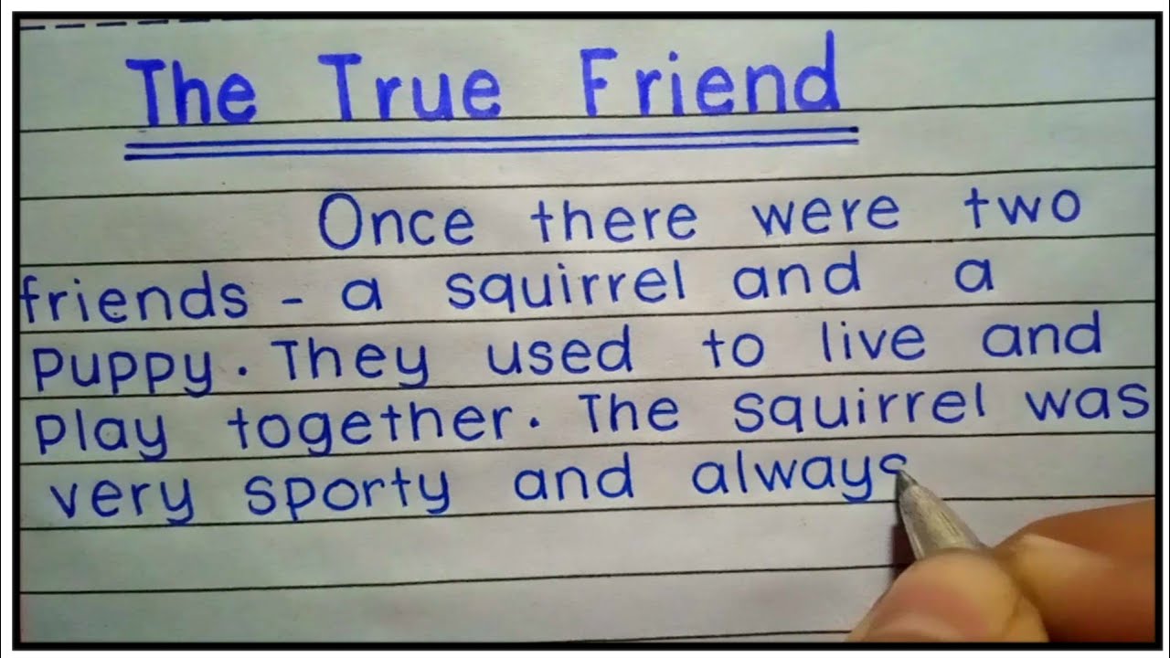 Story " A True Friend " A true friend story in English Story on a
