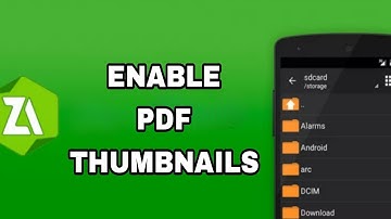 How To Enable Pdf Thumbnails On ZArchiver App