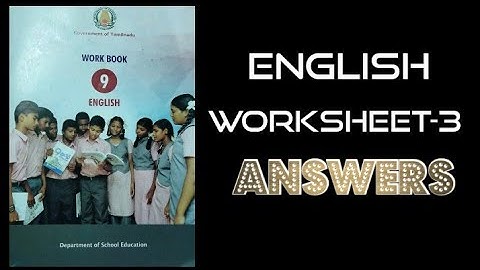 9th Bridge course ENGLISH WORKSHEET-3 ANSWERS📑