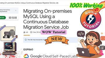 Migrating On-premises MySQL Using a Continuous Database Migration Service Job #GSP860 #qwiklabs