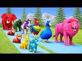 Long Slide Game with Cow Elephant Gorilla Hippopotamus Tiger 3d Animal Game Funny 3d Animals
