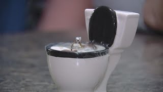 Lost engagement ring found in toilet after 21 years