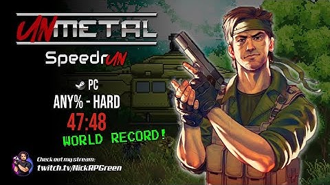 UnMetal Speedrun - PC Any% Hard - 47:48 (Wereldrecord)