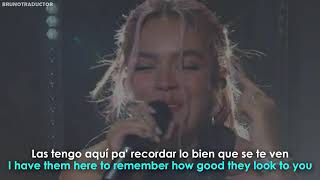 Karol G - TUS GAFITAS // Lyrics + Español (Live on Saturday Night Live)