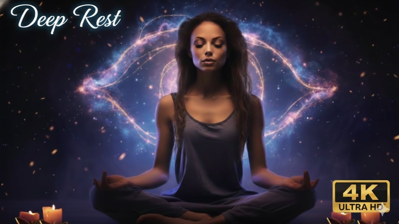 1 Hours Deep Sleep Music: sleep music for Mind Relaxation | 4K Cosmic Healing Meditation 🌌✨