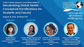 Webinar: Decolonizing Global Health - Conceptual Ramifications for Students and Faculty