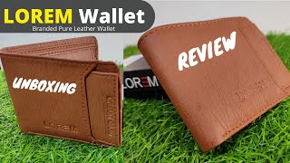 Lorem Wallet Unboxing and Review in Hindi - Best Pure Leather Branded Wallet