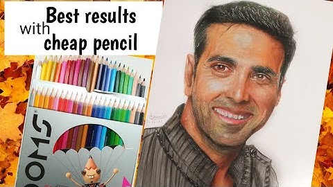 how to draw colour pencil portrait //drawing Akshay kumar💖 #portrait #domscolourpencil