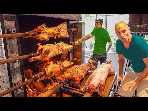 INSANE Street Food in ISTANBUL, Turkey - WHOLE LAMB BBQ + Turkish street food in Istanbul, Turkey