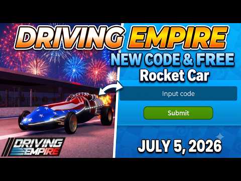 FREE ROCKET CAR! + NEW CODES | Driving Empire Roblox (July 5, 2026)