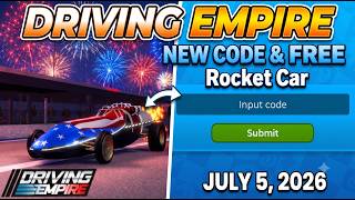 FREE ROCKET CAR! + NEW CODES | Driving Empire Roblox (July 5, 2026) screenshot 3