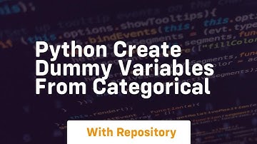 python create dummy variables from categorical