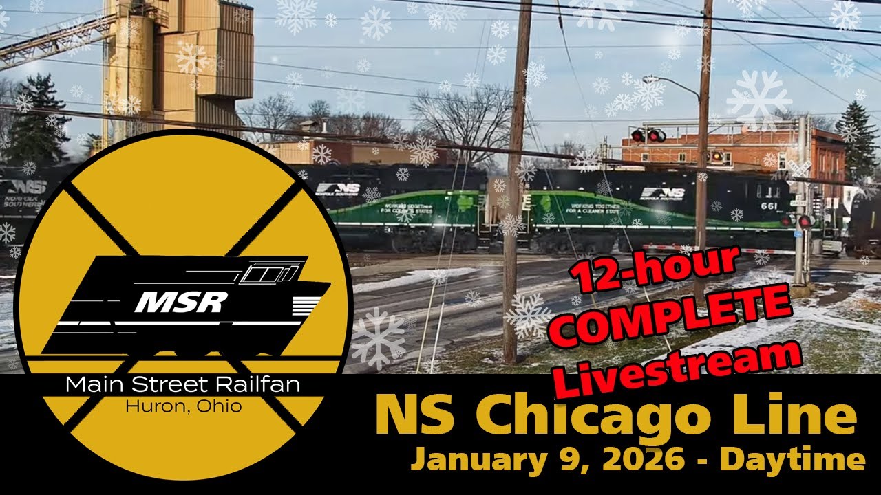January 9, 2026 #1 - Huron, Ohio, USA | LIVE Train Camera