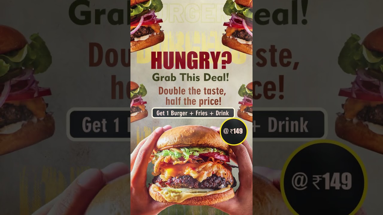 After Effects Burger  Motion Graphic Animation | Social Media Food Ad 