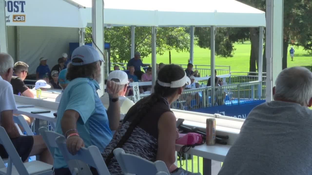 Fans enjoy the 'Heroes Outpost' at the Albertsons Boise Open 2023