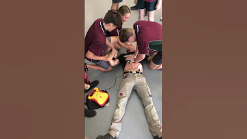 Live CPR Training Students Conduct A MOCK Cardiac Arrest And CPR Scenario 