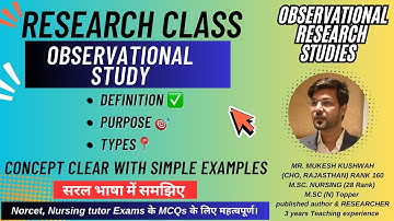 Observational Research Study Simple Explanation | Definition, Purpose & Types + Practical examples