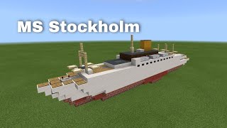 MS Stockholm (Ocean Liner) | Minecraft Tutorial | 1:5 Scale