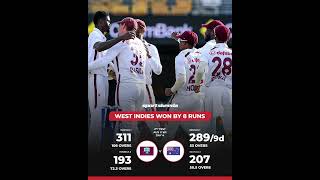 West Indies have registered their first Test victory on Australian soil after nearly 30 long years.