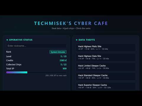 Eve Online - My webpage & Eve text based game