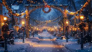 Cozy Country Christmas Music for Easter ✝️ Peaceful Relaxing Instrumental Snowy Village Night
